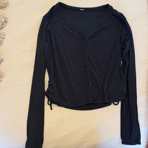 Lululemon Cinched Side Ribbed Cardigan Sweater